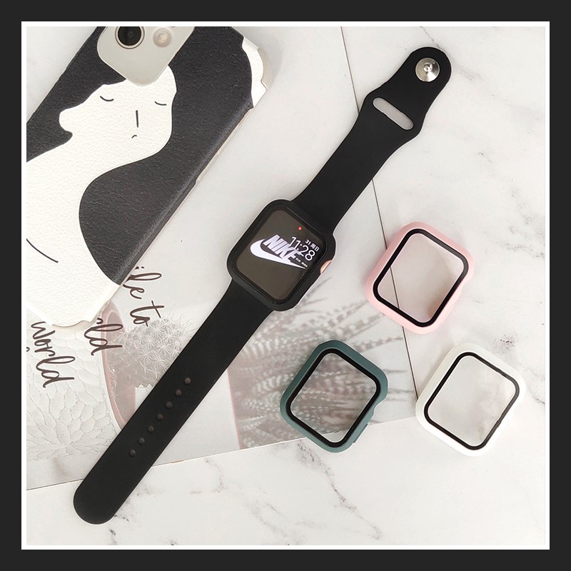 Ốp Bảo Vệ Màn Hình Đồng Hồ Apple Watch Series 7 6 5 4 3 2 1 SE 38mm 40mm 41mm 42mm 44mm 45mm