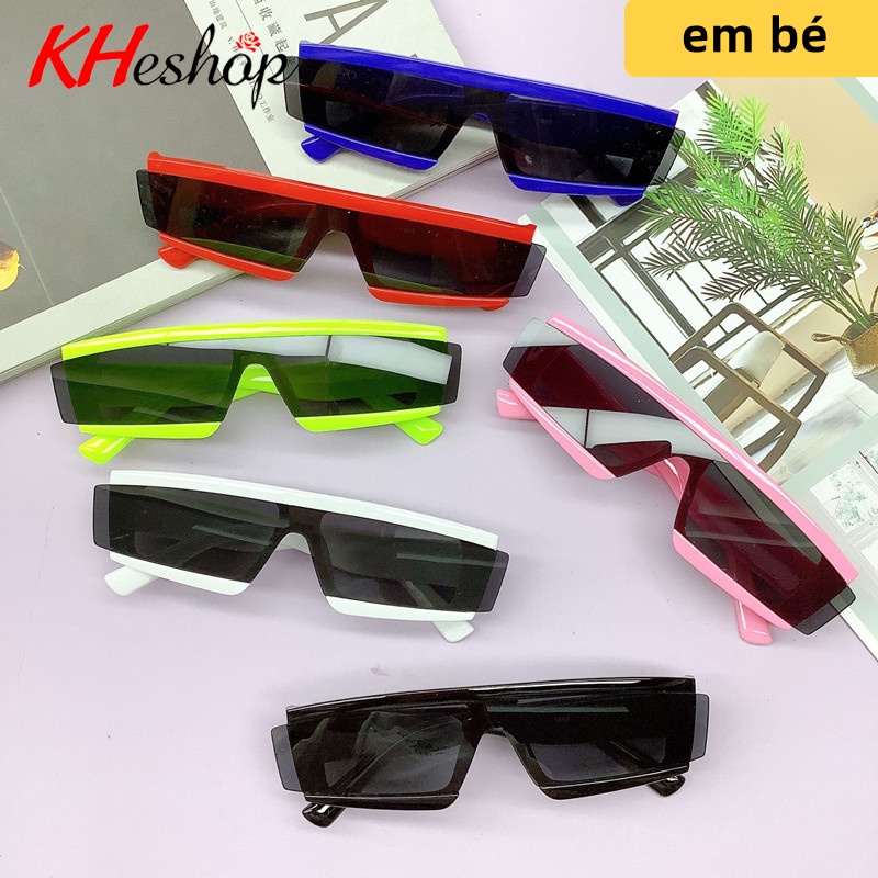 Kính độc đáo cá tính cho Trẻ em, form chữ nhật dài lạ mắt siêu xinh, model nhí chụp ảnh mã Y1649
