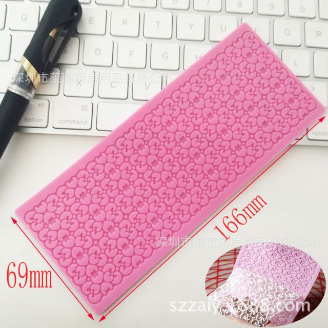 Khuôn silicon Sugar Veil Ren Hoa văn 8