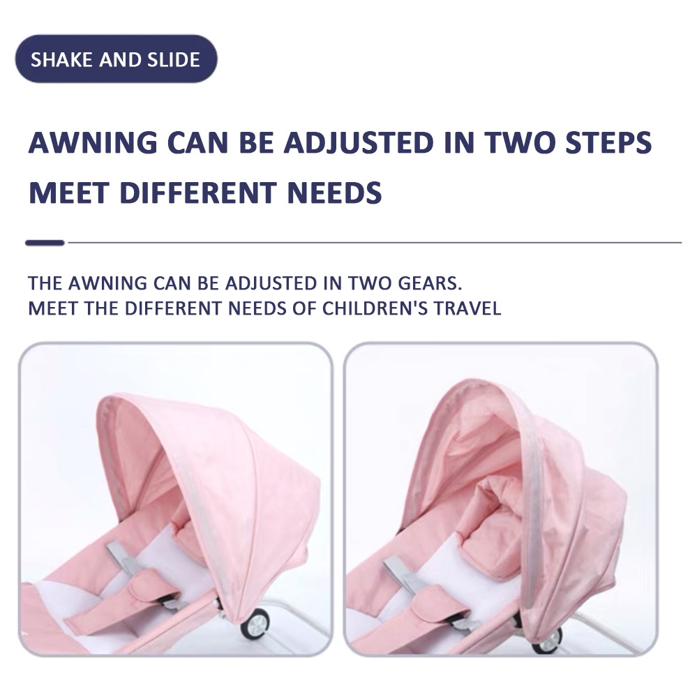 2 TRONG 1👶 Ghế bập bênh cho bé👶 Nôi trẻ sơ sinh có thể gập lại Rocker bouncer &bánh xe thoải mái Xích đu 0-36 tháng17296