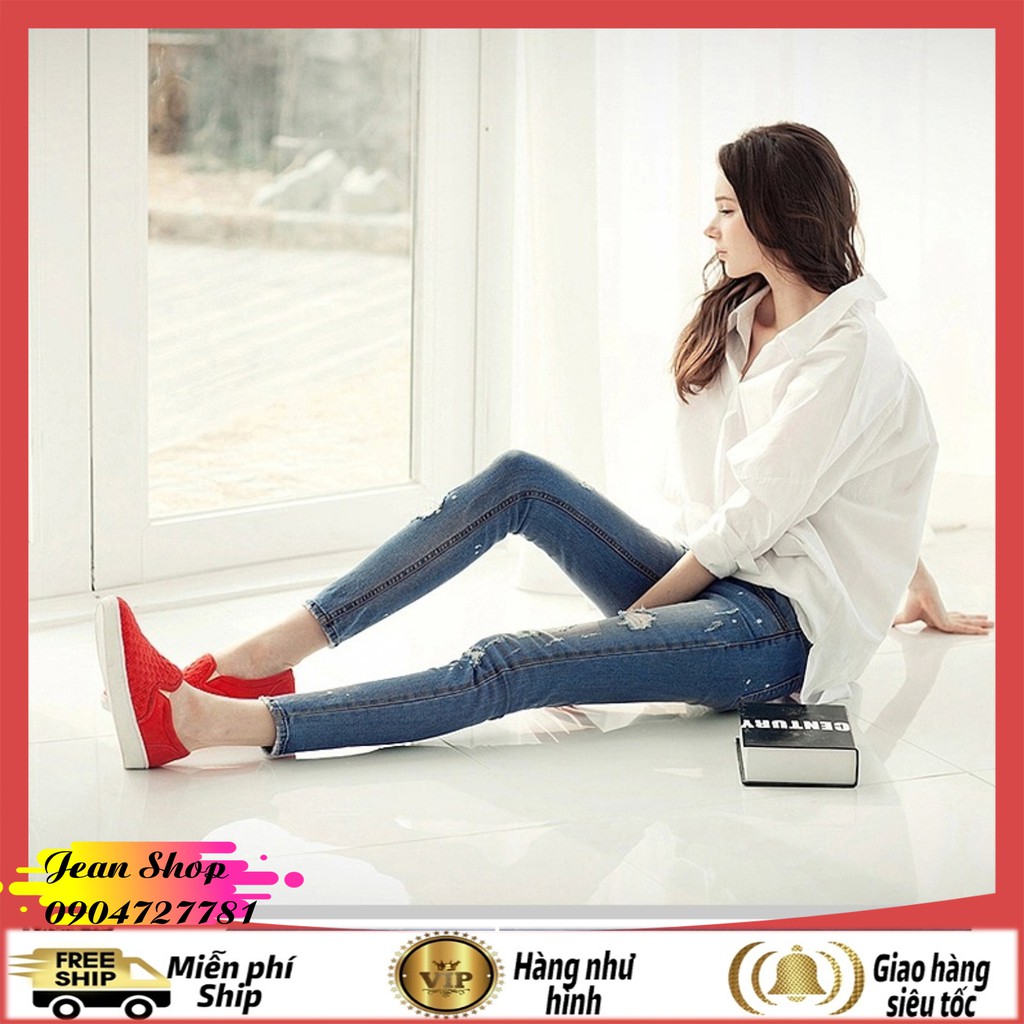 Quần bò cạp cao nữ 🍎FREE SHIP🍎 Quần jean nữ giá rẻ hàng Quảng Châu Q36 | BigBuy360 - bigbuy360.vn