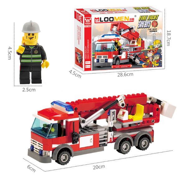 Lego xếp hình Xe Cứu Hỏa