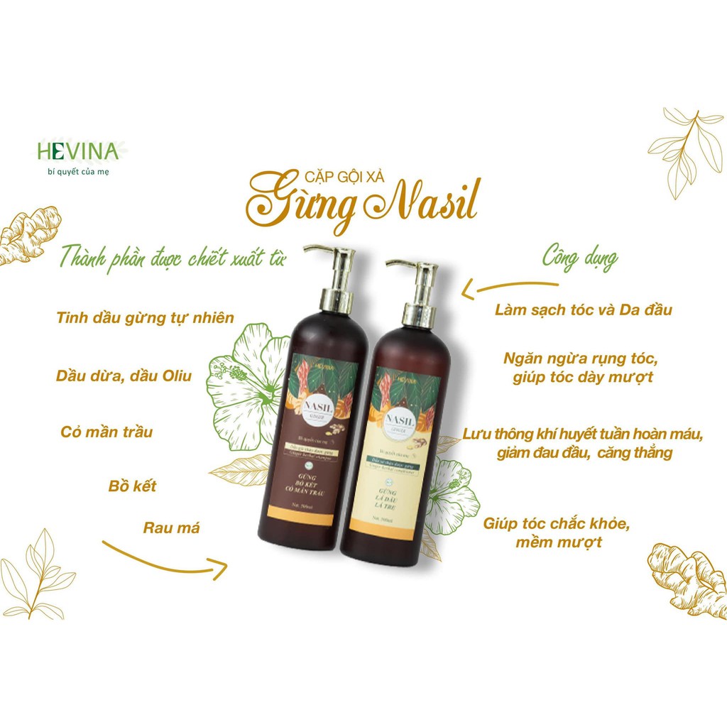 Gội - xả Nasil gừng 500ml | BigBuy360 - bigbuy360.vn