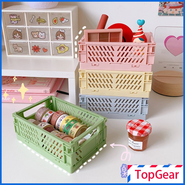 Giỏ Nhựa Mini Gấp Gọn Để Bàn Đựng Đồ Tiện Dụng | WebRaoVat - webraovat.net.vn