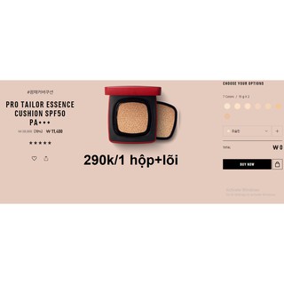Trả hàng oder Espoir Pro Tailor Essence Cushion SPF50+ PA+++