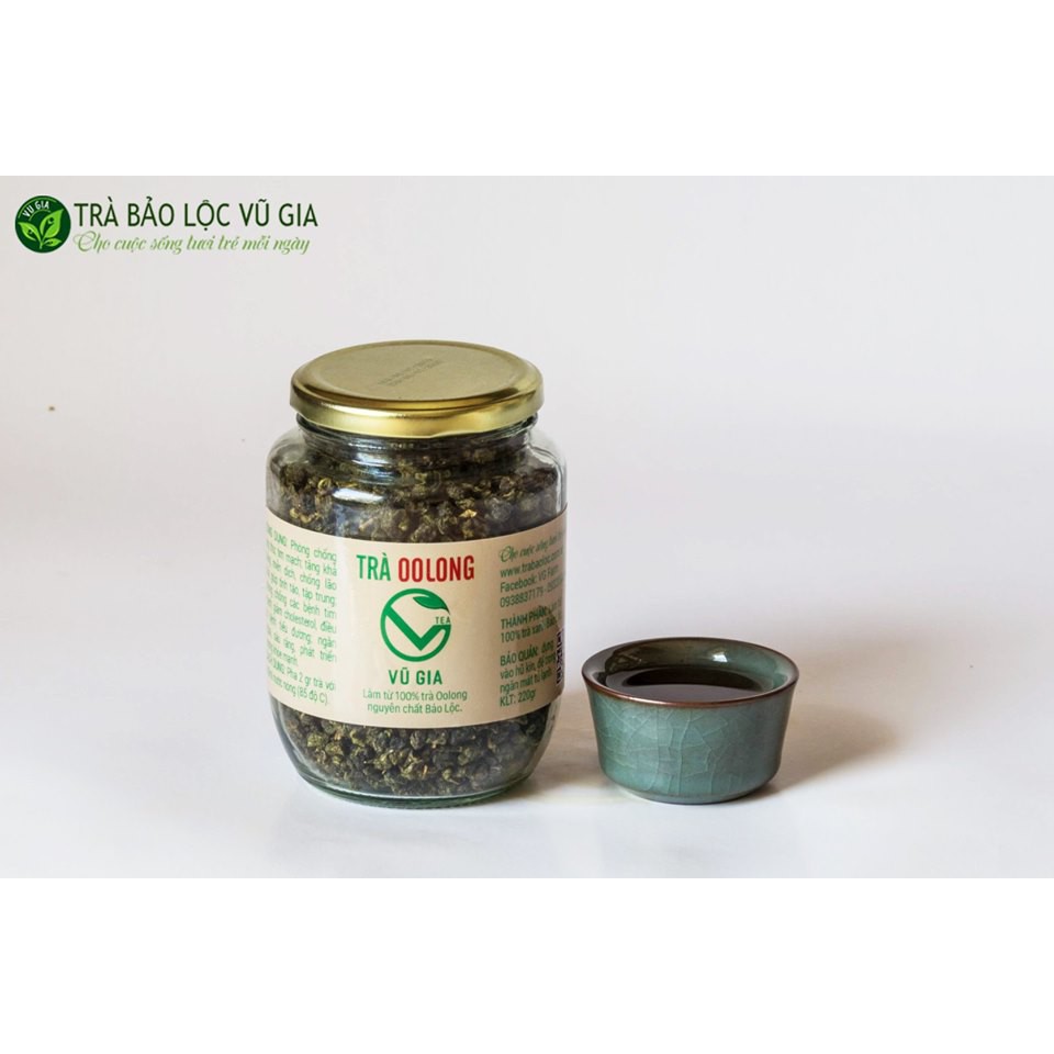 Trà Ô Long  Nguyên Chất Bảo Lộc Vũ Gia  + Tặng 5 Túi Lọc Đựng Trà