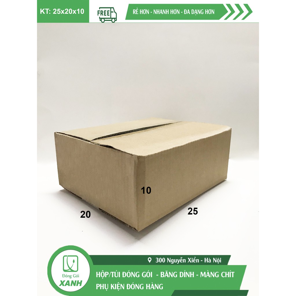 Combo 60 hộp carton cod 25x20x10 cm