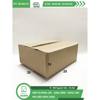 Combo 50 hộp carton cod 25x20x10 cm