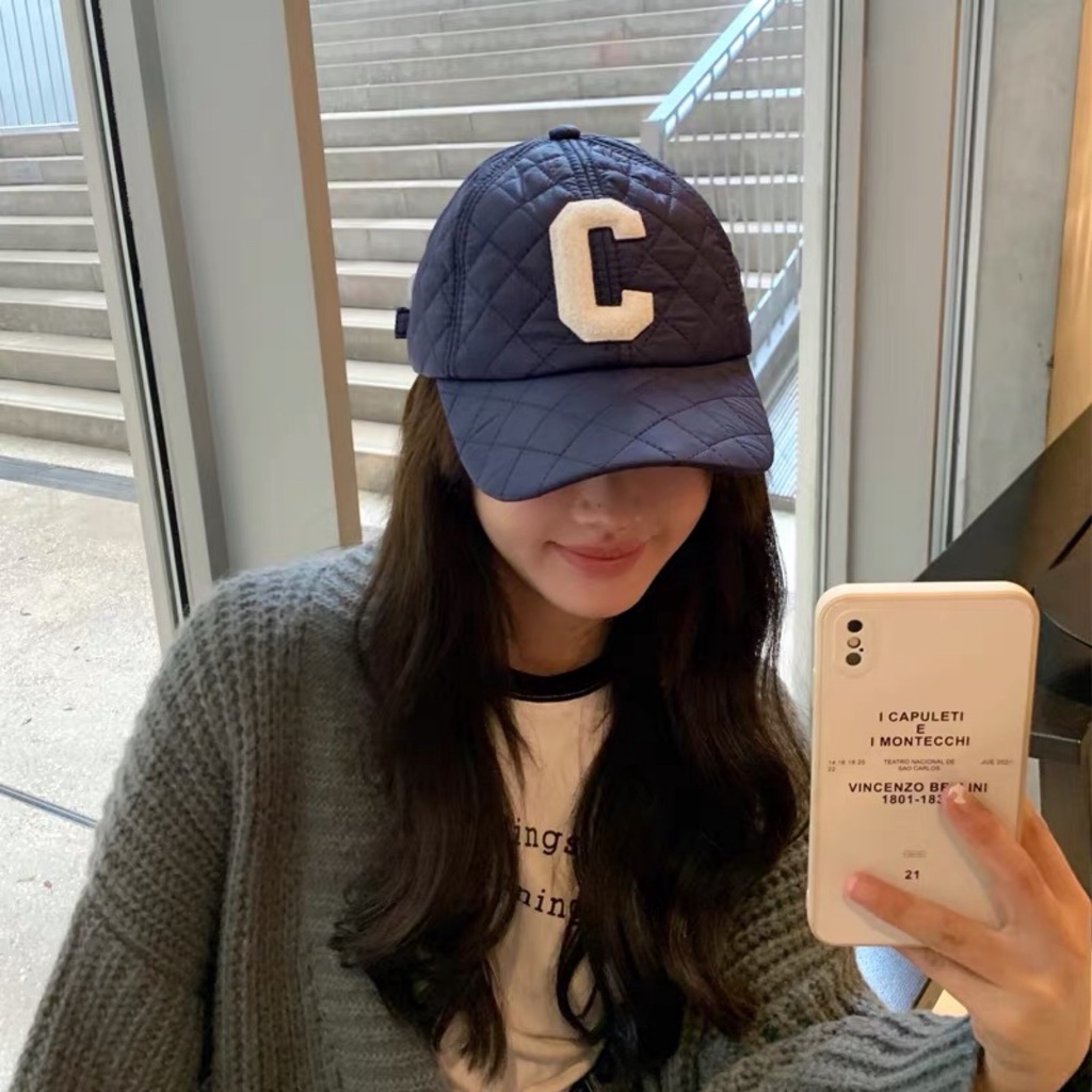 Nón kết MG STUDIO họa tiết thêu chữ C hỗ trợ giữ ấm áp có 4 màu sắc tuỳ chọn