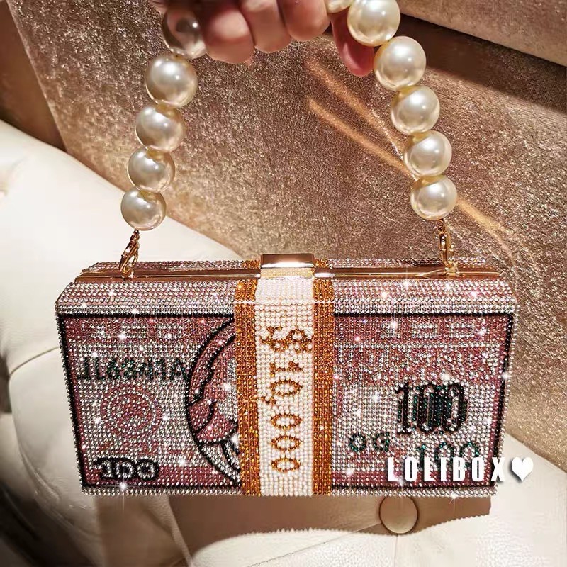 (Order) clutch cầm tay đính đá sang chảnh