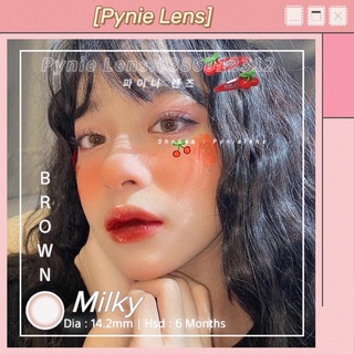 CÓ ĐỘ CẬN ♡︎ Kính áp tròng . lens màu nâu trà sữa không viền lên mắt trong veo siêu ngọt ngào tự nhiên | Pynielens ྀིྀི
