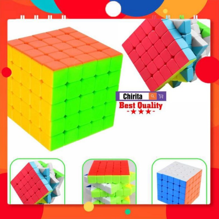 ( MUA 1 - TẶNG 1 ) Đồ chơi rubik 5x5 Magic Cube không viền Ju Xing Toys 5x5x5 cao cấp dạ quang  - TẶNG GIÁ ĐỠ RUBIK