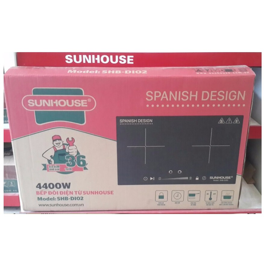 Bếp điện từ đôi Sunhouse SHB DI02