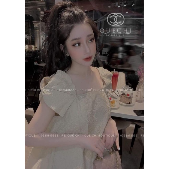 💢Váy xòe xốp hoa tay nơ xinhh xỉu❤❤