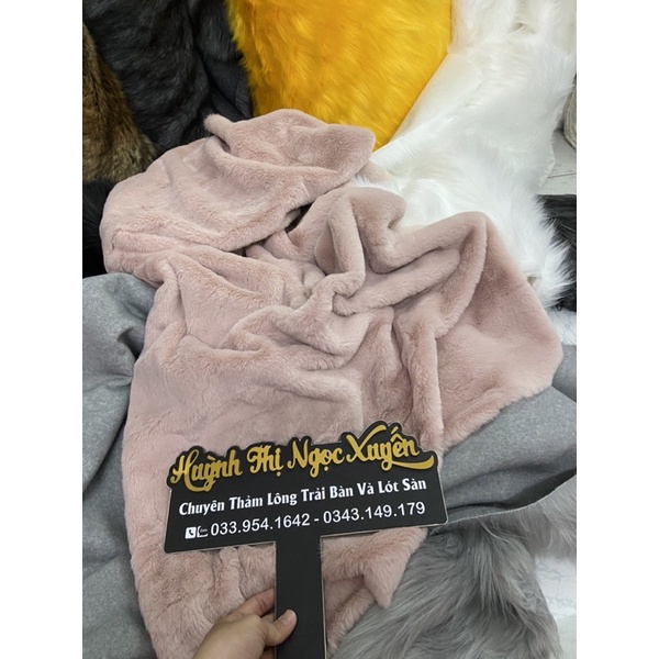 Thảm lông chụp ảnh lông ngắn mịn - vải lông không có đế chống trơn