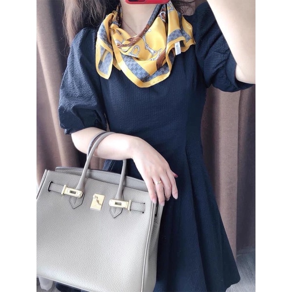 Khăn turban lụa vuông choàng cổ thanh lịch đa năng size 70x70cm