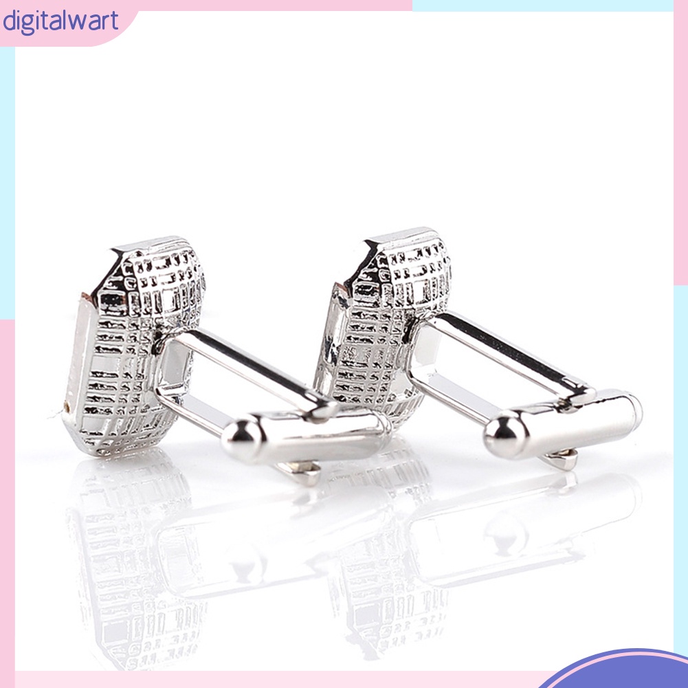 1 Cặp Khuy Măng Sét Mini Màu Trơn Thời Trang Cho Nam