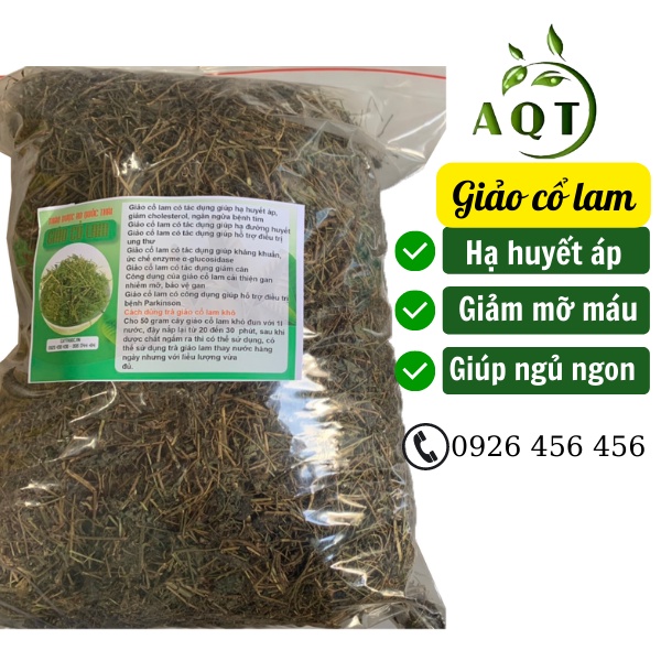 1KG Giảo Cổ Lam 5 Lá SaPa, Trà Giảo Cổ Lam Hạ Mỡ Máu, Ổn Định Huyết Áp, Ngủ Ngon