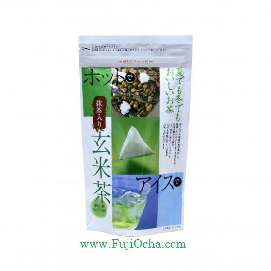 Trà Gạo Rang Genmaicha Túi Lọc Nhật Bản (Gói 75gr - 15 túi * 5gr) - Hàng chính hãng