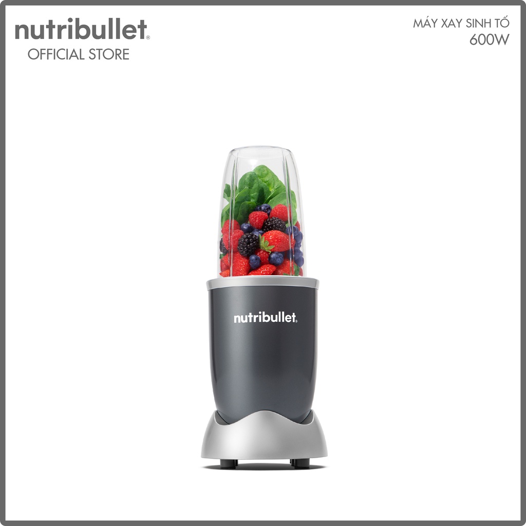 [Mã ELHA22 giảm 6% đơn 300K] [CHÍNH HÃNG] MÁY XAY SINH TỐ CÁ NHÂN NUTRIBULLET 600W (ĐEN/ XÁM/ ĐỎ/ BẠC)