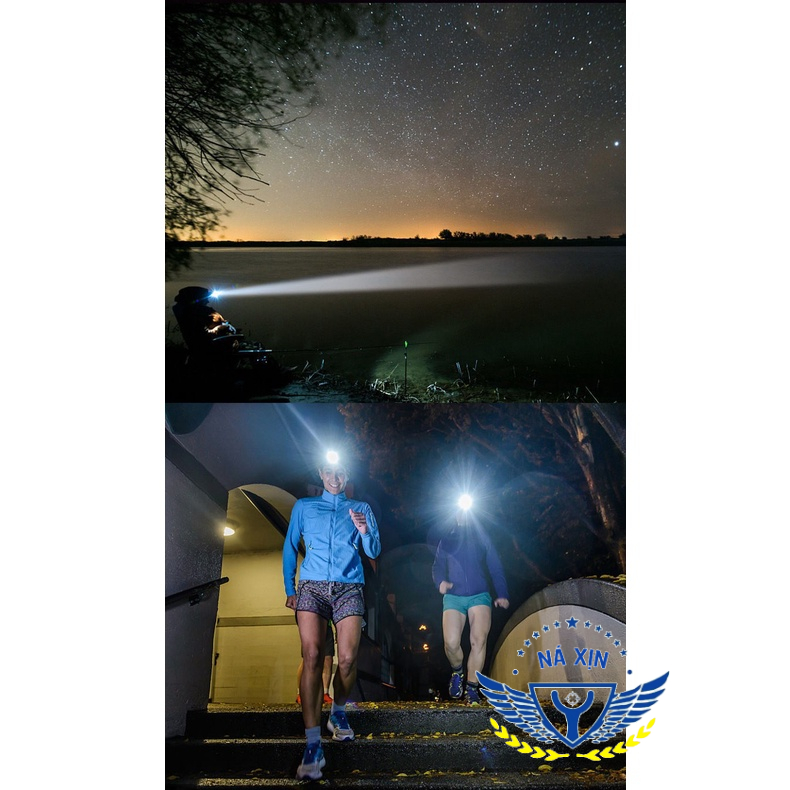 [Deal Sốc] Đèn Pin Đội Dầu - Đèn Pin Siêu Sáng Tích Điện Chống Nước - 6 Chế Độ Sáng Phối Hợp - Kết Hợp Cảm Ứng [DD01]