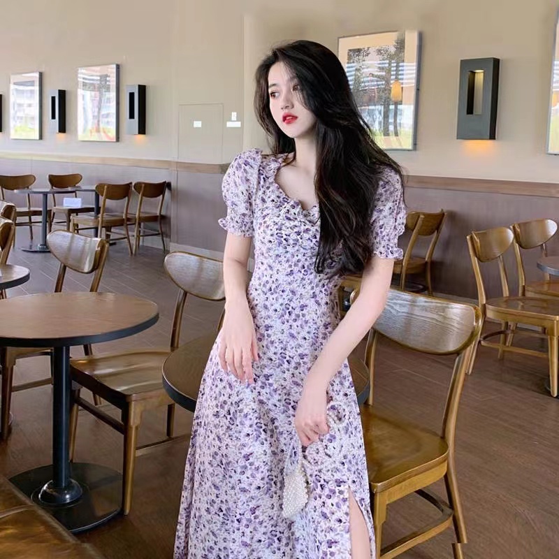 đầm bigsize nữ đầm tay phồng váy đi biển đầm midi đầm nữ váy hoa nhí vintage váy tiểu thư sang chảnh đầm đi tiệc đầm cổ vuông váy cổ v đầm khoét eo váy xẻ tà váy đi chơi