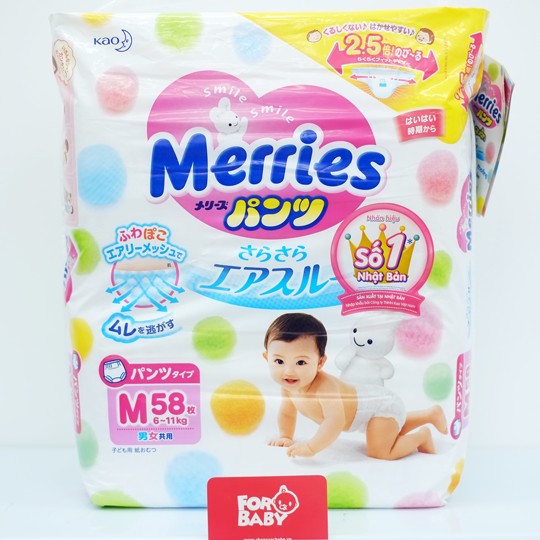 TÃ QUẦN MERRIES M58 (CHO BÉ 6 - 10KG)