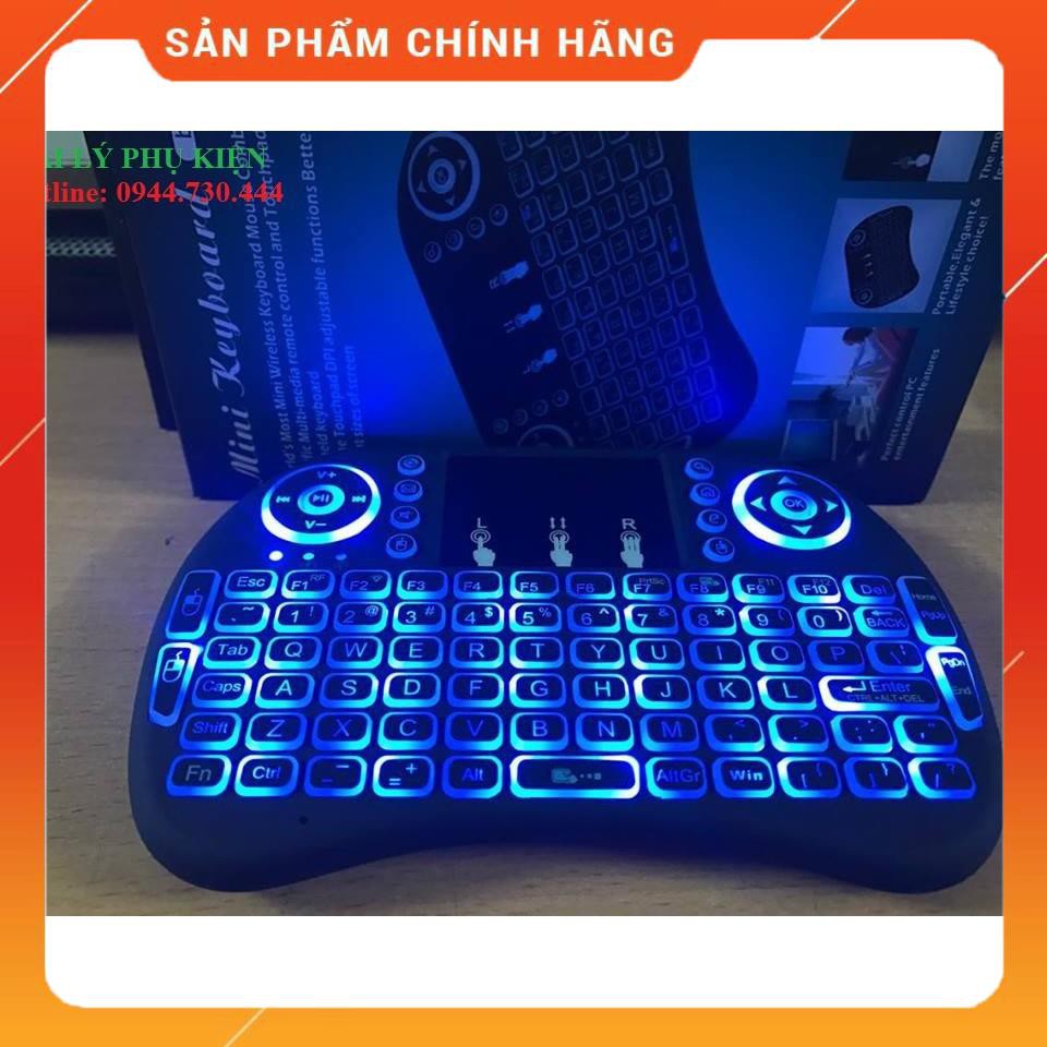 Bàn phím kiêm chuột không dây mini có Led dailyphukien