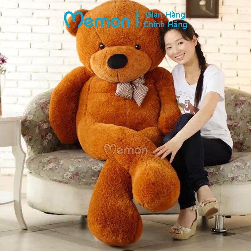 [Mã LIFEM1 giảm 50k đơn 99k] Gấu Bông Teddy Nâu Nhập Size Khổng Lồ Cao Cấp Memon