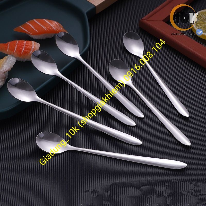 Thìa Trà, Cà Phê Chất Liệu Thép Không Gỉ (16*2.5cm) &amp; (14*2.5cm) (cb)