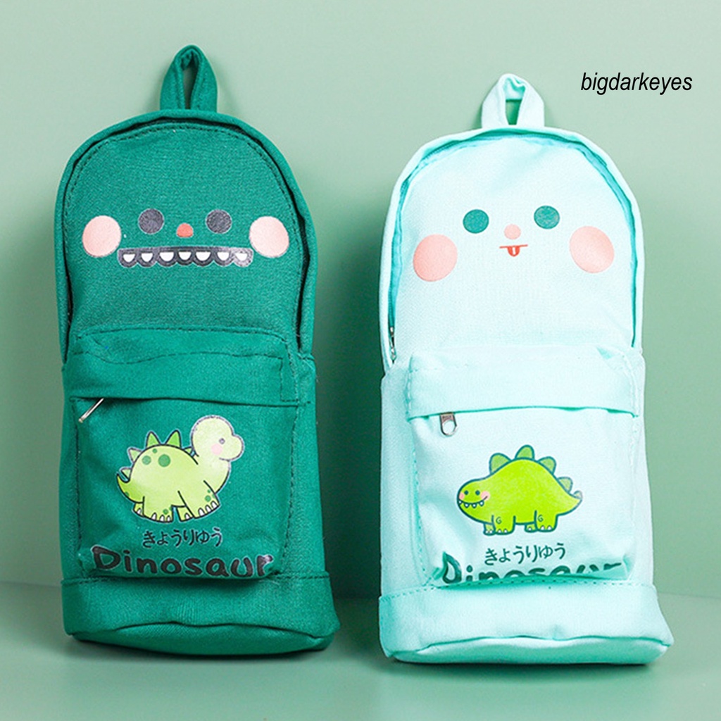 Nyt- Túi Đựng Bút Bằng Vải Canvas Họa Tiết Phi Hành Gia Khủng Long Tên Lửa Hoạt Hình