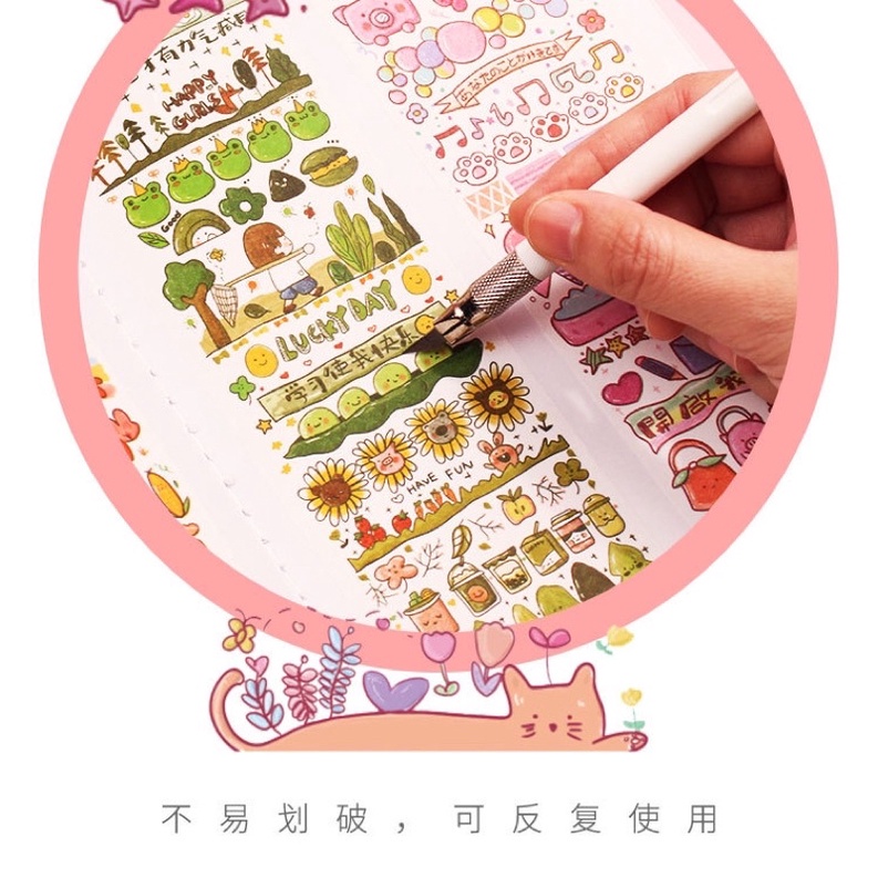 Sổ chiết và lưu trữ sticker, washi 60 trang kích thước size A5 tiện lợi Tẻn Tẻn