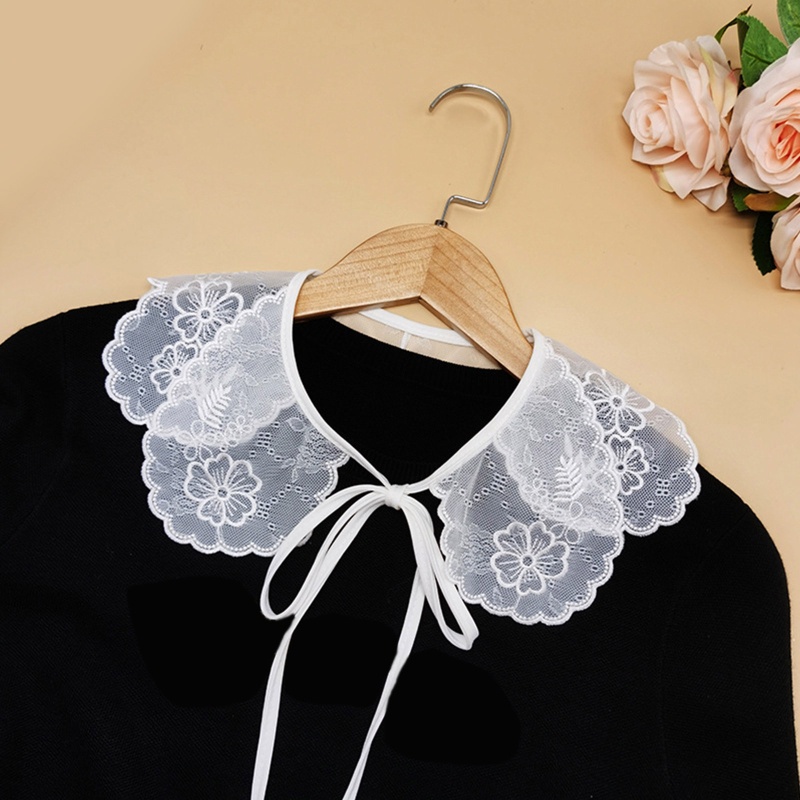 Cổ Áo Giả Thêu Ren Có Thể Tháo Rời