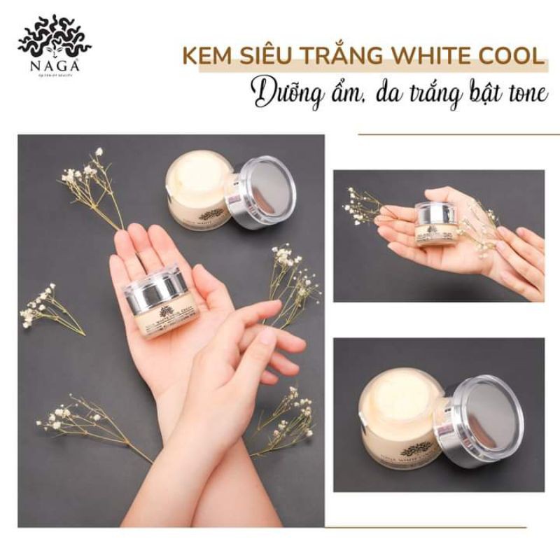 Kem dưỡng trắng da NAGA WHITE COOL 100gr  dưỡng trắng dưỡng ẩm ngừa mụn ngừa nám