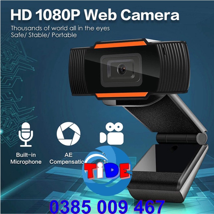 Webcam siêu nét HD 1080P – Đế kẹp – Có mic và đèn led hỗ trợ học trực tuyến – Bảo hành 12 tháng – Dùng cho máy vi tính | WebRaoVat - webraovat.net.vn