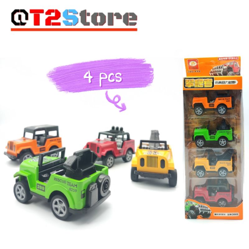 Xe ô tô đồ chơi, Hộp 4 xe chạy cót 6 CM 433