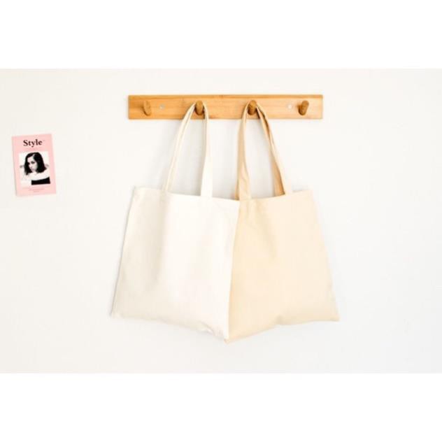 [GIÁ BUÔN RẺ] Túi vải tote nữ unisex đeo vai xách tay chéo Canvas trơn basic trắng đen ngà có khóa - Sỉ balo Túi xách