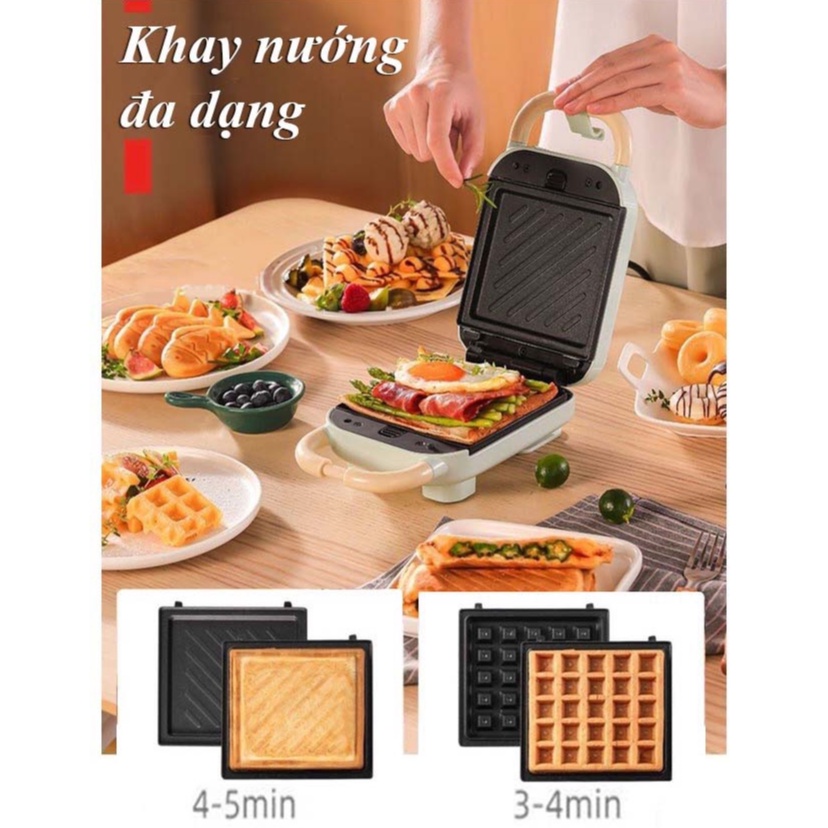 Máy nướng bánh mì sandwich YIDPU có thay được khuôn- Máy nướng bánh mỳ, làm bánh mini đa năng