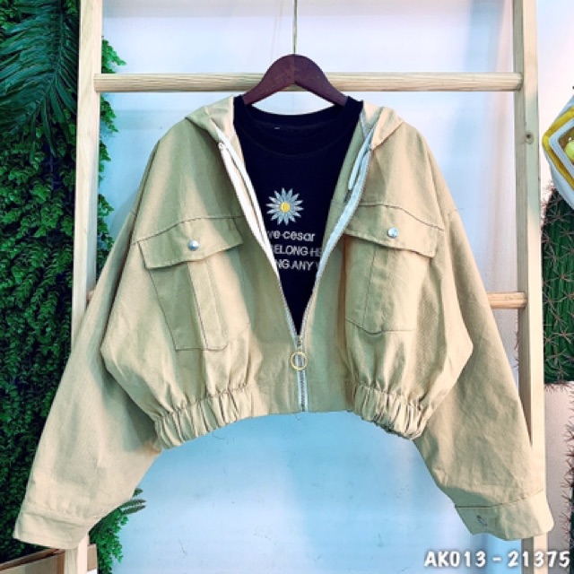 Áo Khoác Kaki Nhung Bomber Jackets Thêu Chữ Olivienen Lestwoo - AK1013