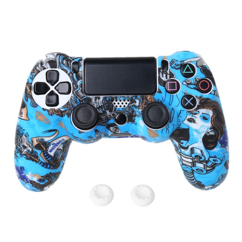 Set vỏ bọc silicon cho thân máy và cần điều khiển chơi game Sony PS4 nhiều kiểu tùy chọn cá tính