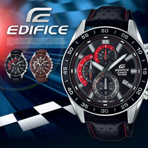 Đồng hồ nam dây da chính hãng Casio EDIFICE EFV-550L-1AVUDF