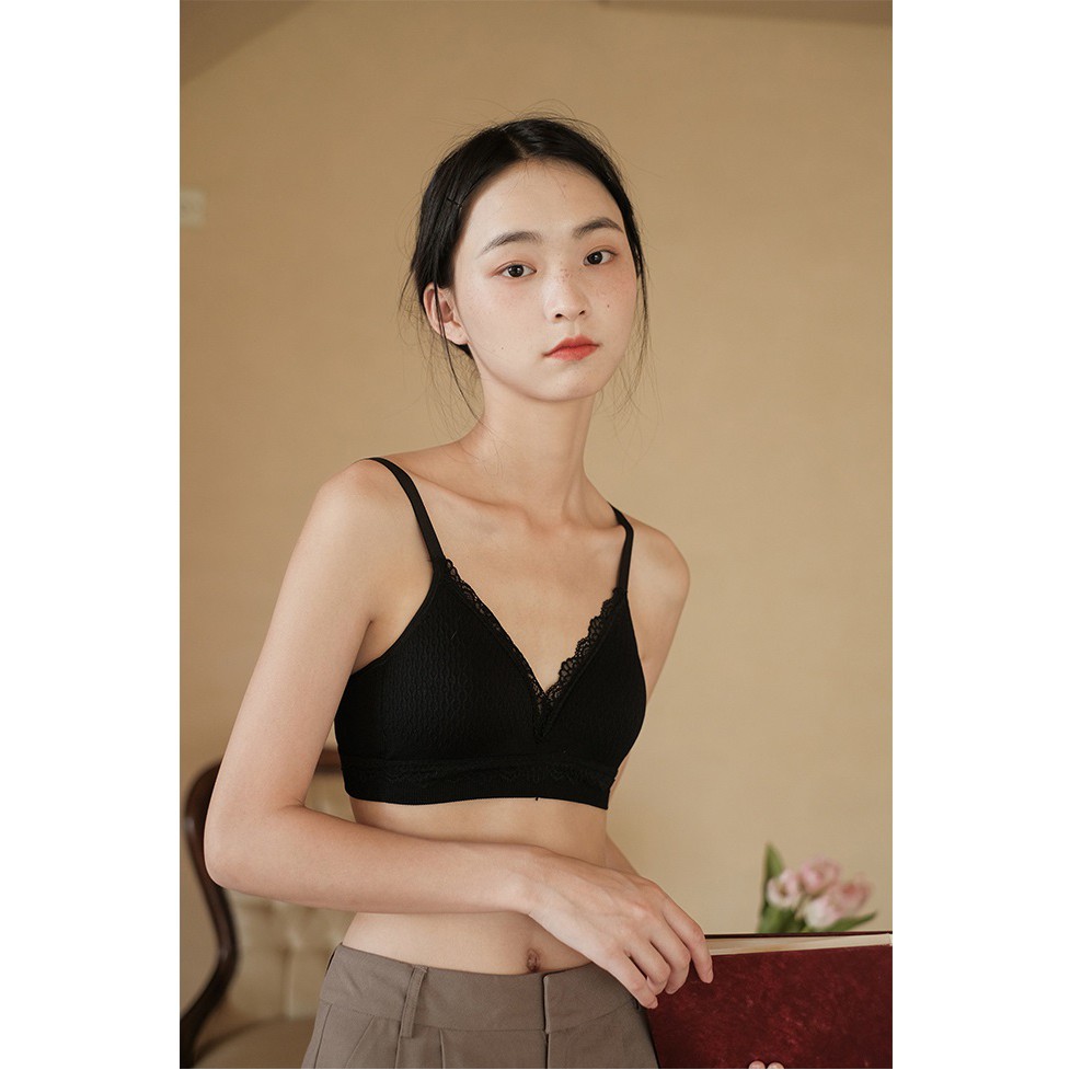 Áo ngực nữ sinh không gọng đệm mỏng AL68 cup ngực ren mềm siêu êm phom ôm ngực NuciFera