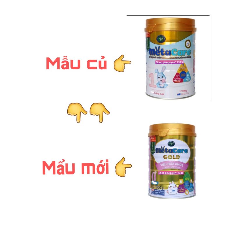 Sữa Metacare Gold 0+ lon 800g mẩu mới date mới