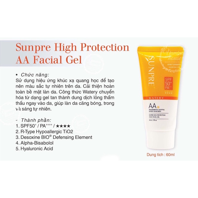 Kem chống nắng SUNPRE AA