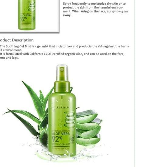 ♨ Gel Dưỡng Ẩm Chiết Xuất Lô Hội 92% Nature Republic ☂ | BigBuy360 - bigbuy360.vn