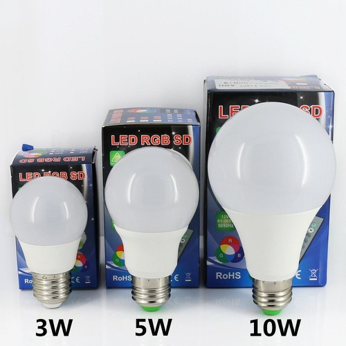 Bóng Đèn Led Đổi Màu Có Điều Khiển Từ Xa 3W, 5W, 7W, 10W