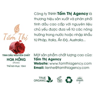 Tinh Dầu Hoa Hồng Tấm Thị Tinh Dầu Thiên Nhiên Nguyên Chất 100% Lọ 10ml Tinh Dầu Hoa Hồng Thơm Phòng Giúp Đuổi Muỗi