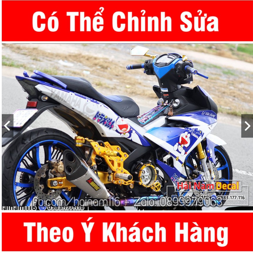 tem trùm exciter xanh trắng doremon