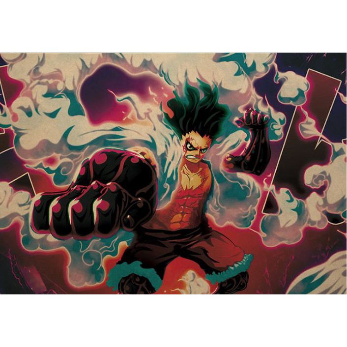 Poster ảnh phim One Piece nhân vật Luffy Gear 4 cực ngầu | Shopee ...