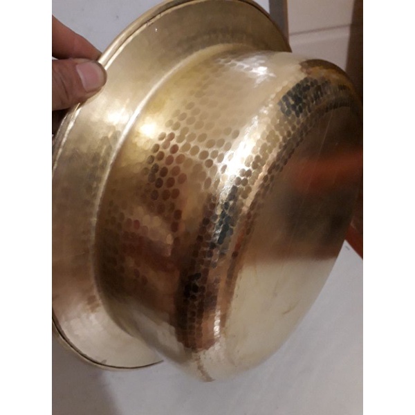 Chậu thau bằng đồng 36cm  gò thủ công
